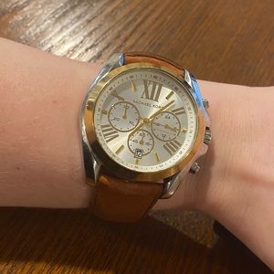 Michael Kors Bradshaw Chronograph Leather Watch